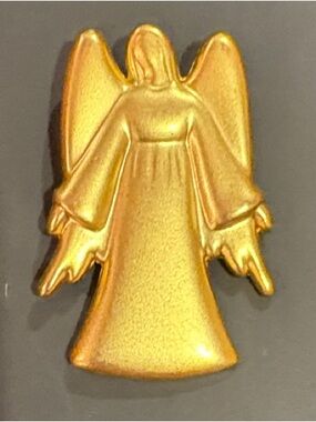Gold Angel Pin Brooch